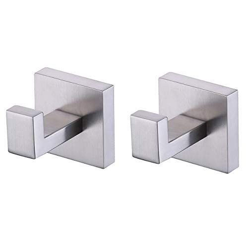 KES Bathroom Towel Hook Coat Hook Wall Mounted Robe Hook Towel Hanger SUS 304 Stainless Steel Brushed Finish 2 Pack, A22560-2-P2