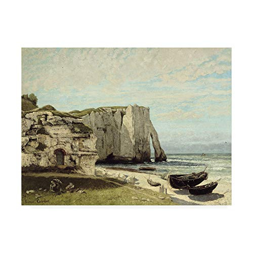 Trademark Fine Art Etretat Cliffs After The Storm by Courbet, 14x19, Multiple