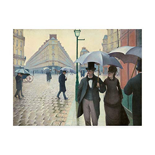 Trademark Fine Art Paris Street on a Rainy Day by Gustave Caillebotte, 14x19, Multiple