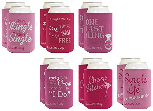 Funny Beer Coolie Bachelorette Party Coolie Gift Bundle Gag Gift Wedding Party 12 Pack Can Coolie Drink Coolers Coolies Multi