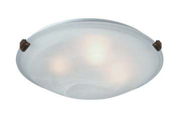 Artcraft Lighting Clip Flush 3-Light Flush Mount, SP model Antique Brass