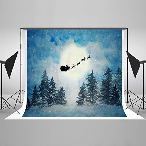 Kate 7×5ft Christmas Indoor Photography Backdrop Firtrees with Snow Christmas Tree Xmas Background for Happy Year Winter Decoration Seamless Cotton Props
