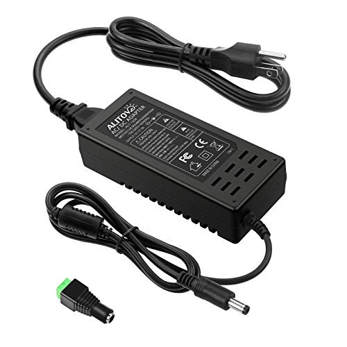 ALITOVE 12V Power Supply 6A 72W AC to DC Adapter 100~240V AC to DC 12 Volt 6 Amp Converter 12 vdc 6A 5.8A 5.5A 5.2A Transformer 5.5mmx 2.5mm 2.1mm Plug for LED Strip Light CCTV Camera DC Pump Fan