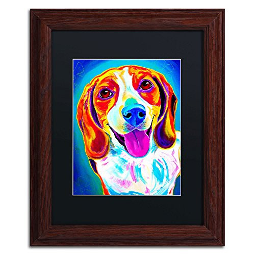Lucy Artwork by DawgArt Wood Frame, 11 by 14-Inch, Black Matte