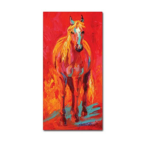 Mustang 1 by Marion Rose, 10x19-Inch Canvas Wall Art