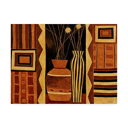 Trademark Fine Art Brown Flat Vase by Pablo Esteban, 14x19