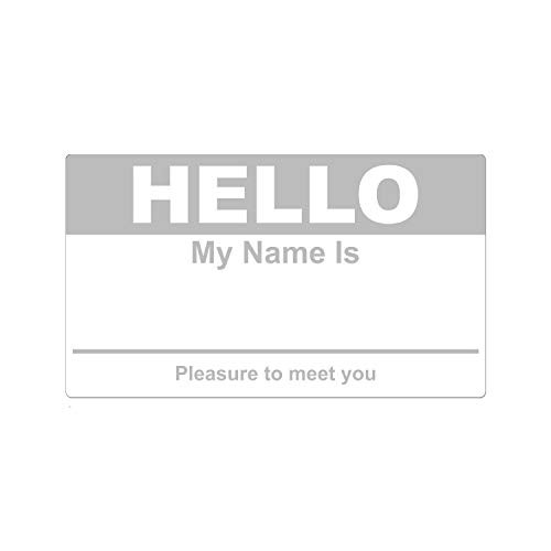 OfficeSmartLabels 2-5/16" x 4" - Hello My Name is Name Tag Stickers - Hello My Name is Name Tag Labels (400 Labels/Grey)