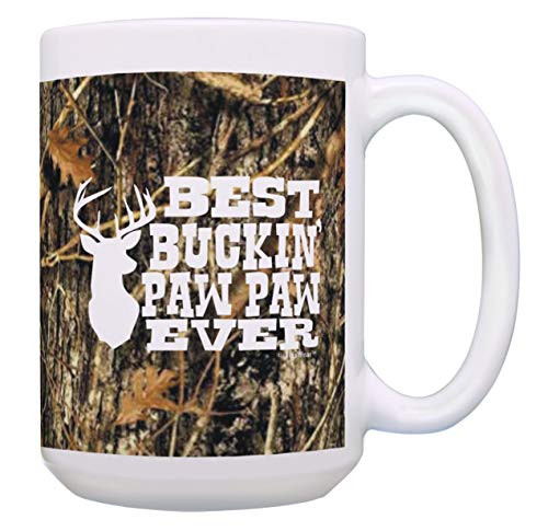 Paw Paw Coffee Cup Best Buckin' Paw Paw Ever Grandpa Paw Paw 15-oz Coffee Mug Tea Cup Camo