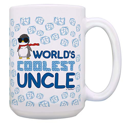 Uncle Coffee Mug World's Coolest Uncle Mug Punny Gifts for Uncles 15-oz Coffee Mug Tea Cup Uncle