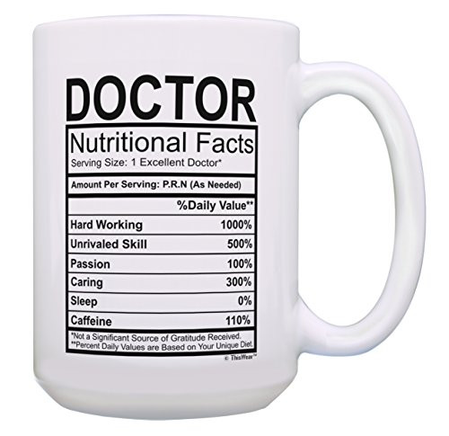 Doctor Appreciation Gifts Doctor Nutritional Facts Mug Doctor Gifts for Women Doctor Gifts for Men Doctor Gift Doctor Mug Doctorate Graduation Gifts for Dr. Gift 15-oz Coffee Mug Tea Cup 15 oz White Doctor Appreciation Gifts Doctor Nutritional Facts Mug Doctor Gifts for Women Doctor Gifts for Men Doctor Gift Doctor Mug Doctorate Graduation Gifts for Dr. Gift 15-oz Coffee Mug Tea Cup 15 oz White