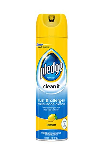 Pledge Dust & Allergen Multisurface Cleaner, Lemon Scent, 9.7 Ounces (Pack of 2)