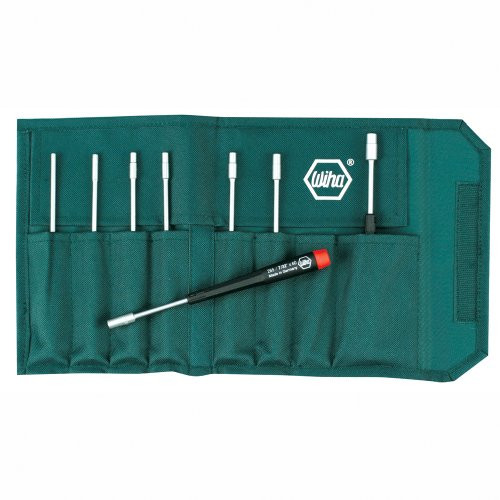 Wiha 26599 Nut Driver Set, Inch In Canvas Pouch, 8 Piece