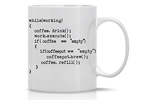Coffee++ Program 11oz Coffee Mug Nerd Engineer Gifts for Men Science Mug Great Gag for Programmer Geeks Computer Science Developers Coders Ceramic Tea Mugs For Adults - By AW Fashions