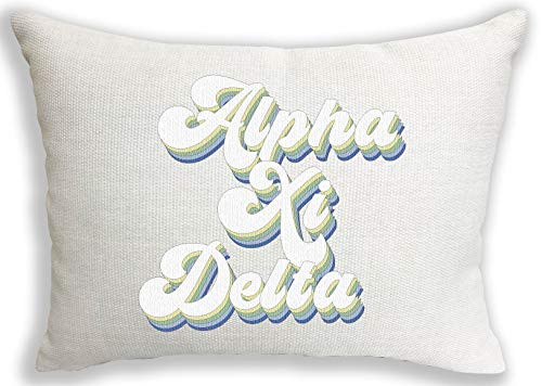 Alpha Xi Delta Sorority Retro Throw Pillow
