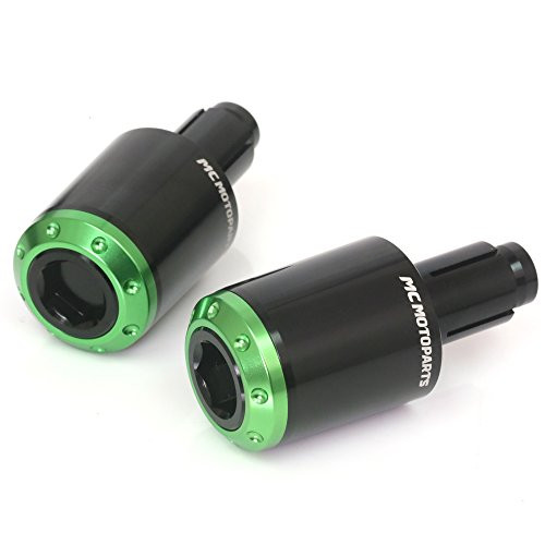 MC Motoparts ATOM CNC Bar End Weights For Kawasaki ZX-10R Ninja 15-17 16 19 18 ZX-6R/6RR Ninja 14 15 16 17 18 19 (Green)