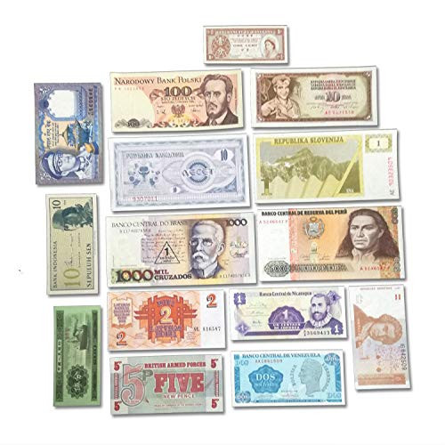 World Banknotes - Banknotes Collection -15 Pieces of 15 Different World Countries - Foreign, Currency, Uncirculated