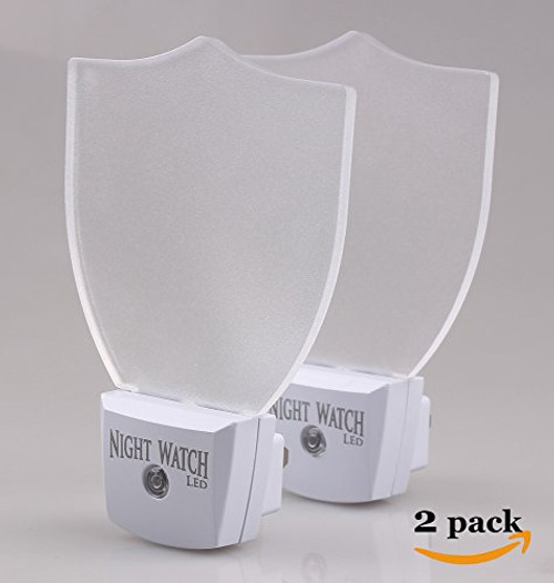 Plug-in LED Night Light Lamp with Dusk to Dawn Sensor - Night Watch LED - Decorative Nightlight - Energy Efficient - Auto On/Off - for Hallway, Kid`s Bedroom, Living Room (Soft Blue Color - 2 Pack)