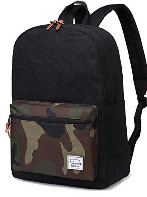 Vaschy Casual Lightweight Travel Rucksack Tear Resistant School Laptop Backpack