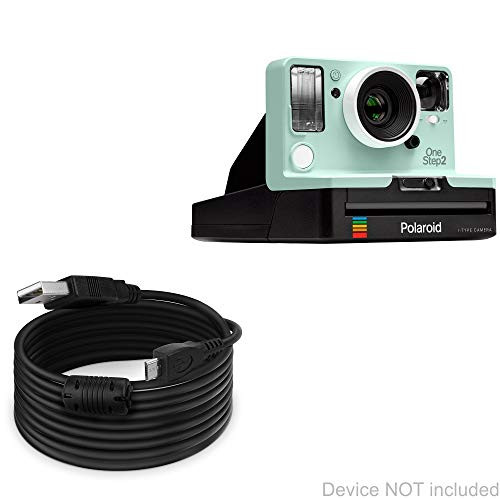 Polaroid OneStep 2 Cable, BoxWave [DirectSync (15 ft) Cable] Extra Long Charge and Sync Cable for Polaroid OneStep 2 - Black