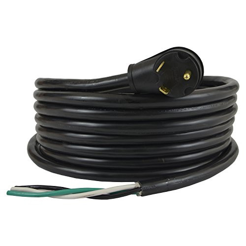 Conntek 14345 RV Power Cord 25-Foot RV 30 Amp Male Plug To Bare Wire