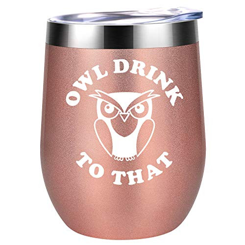 Owl Gifts for Owl Lovers - Owl Drink To That - Owl Lover Gifts for Women - Funny Owl Birthday Gifts for Wine Lovers, Mom, Friend, Coworker - Owl Decor Kitchen Wine Gifts - Coolife Wine Tumbler Owl Mug Owl Gifts for Owl Lovers - Owl Drink To That - Owl Lover Gifts for Women - Funny Owl Birthday Gifts for Wine Lovers, Mom, Friend, Coworker - Owl Decor Kitchen Wine Gifts - Coolife Wine Tumbler Owl Mug