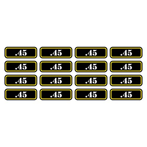 (16x) .45 Ammo Can Sticker Set Decal Self Adhesive Molon Labe Bullet 45 FA Graphix