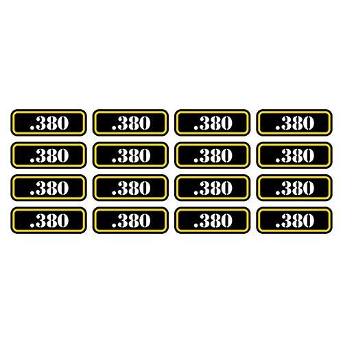 (16x) .380 Ammo Can Sticker Set Decal Self Adhesive Molon Labe Bullet 380 FA Graphix