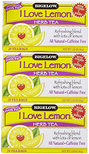 Bigelow I Love Lemon Tea Bags - 20 ct - 3 pk Bigelow I Love Lemon Tea Bags - 20 ct - 3 pk