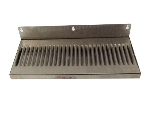 Home Brew Stuff COMINHKPR01771 6" x 14" Stainless Steel Wall Mount Draft Beer Drip Tray