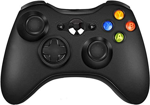Donop Wireless Controller for Xbox 360 PC Windows, 2.4G Remote Gamepad Joystick with Receiver(Black)