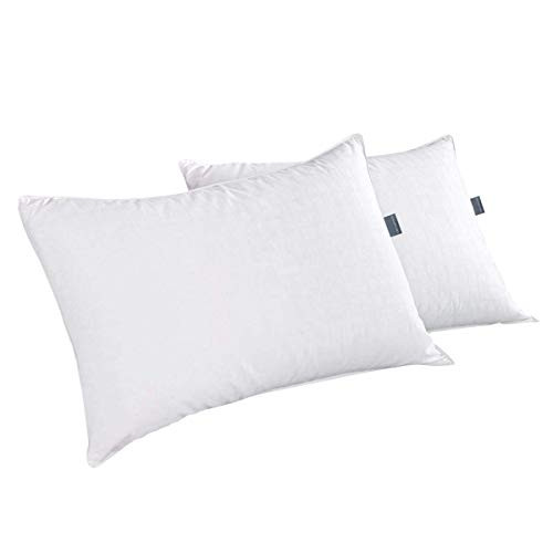 Dreamhood White Goose Feather and Down Pillows Standard Size, Set of 2