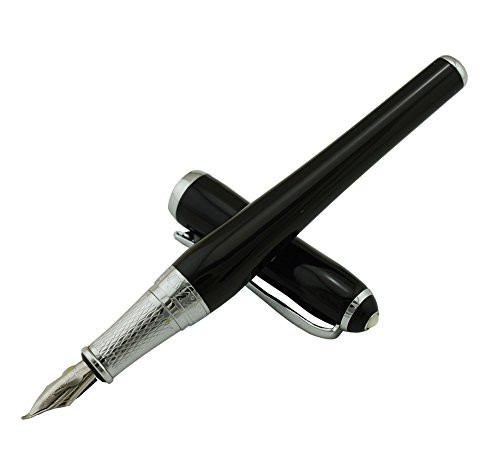 Duke Asian Calligraphy Fude Nib Fountain Pen Fine to Broad Nature Mother Pearl on Cap with Pen Pouch sketching Art Drawing Signature Pen Box