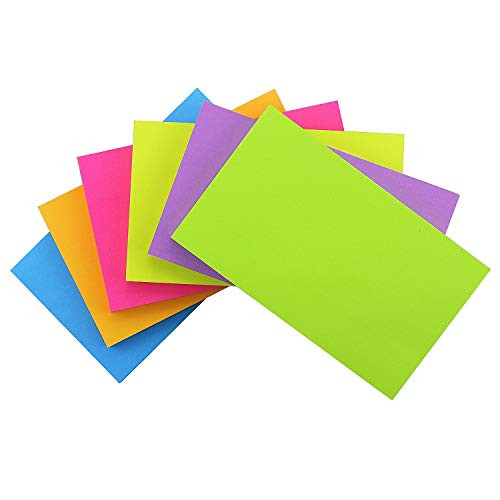 Early Buy Sticky Notes 6 Bright Color 6 Pads Self-Stick Notes 3 in x 5 in, 100 Sheets/Pad