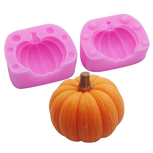 EchoDone 3D Pumpkin Silicone Mold Candle Molds Mini Pumpkin Mold for Candy, Baking, Cake Decoration, Soap Making, Chocolate, Clay Halloween Thanksgiving Christmas Decoration