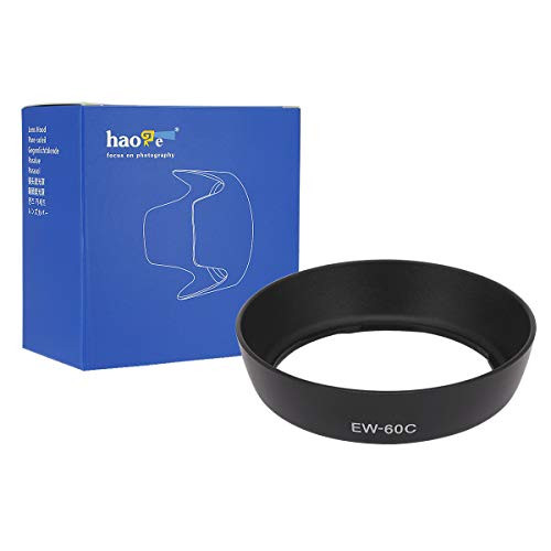 Haoge Bayonet Lens Hood for Canon EF-S 18-55mm f3.5-5.6 is, II and Canon EF 28-80mm f/3.5-5.6 II, II USM, III USM, IV USM, V USM Lens Replaces Canon EW-60C