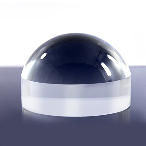 KINGMAS Paperweight Magnifying Glass 3.15 inch Crystal Clear 5X Dome Magnifier Reading Aid