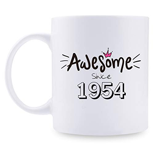 66th Birthday Gifts for Women - 1954 Birthday Gifts for Women, 66 Years Old Birthday Gifts Coffee Mug for Mom, Wife, Friend, Sister, Her, Colleague, Coworker - 11oz