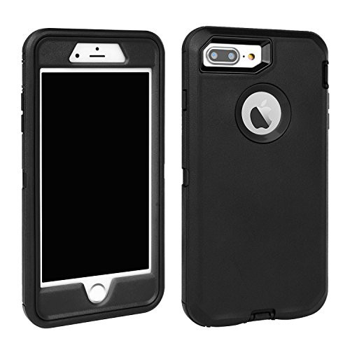 Maxcury Case for iPhone 7 Plus and iPhone 8 Plus, Shockproof Heavy Duty Three Layer Hybrid Sturdy Armor High Impact Resistant iPhone 7 Plus/8 Plus Protective Cover Case (Black) Maxcury Case for iPhone 7 Plus and iPhone 8 Plus, Shockproof Heavy Duty Three Layer Hybrid Sturdy Armor High Impact Resistant iPhone 7 Plus/8 Plus Protective Cover Case (Black)