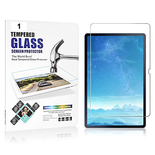 J&D Compatible for Samsung Galaxy Tab S7 +/S7 Plus Glass Screen Protector, 1-Pack [Tempered Glass] [Not Full Coverage] HD Clear Ballistic Glass Screen Protector for Galaxy Tab S7 + - [Not for Tab S7]