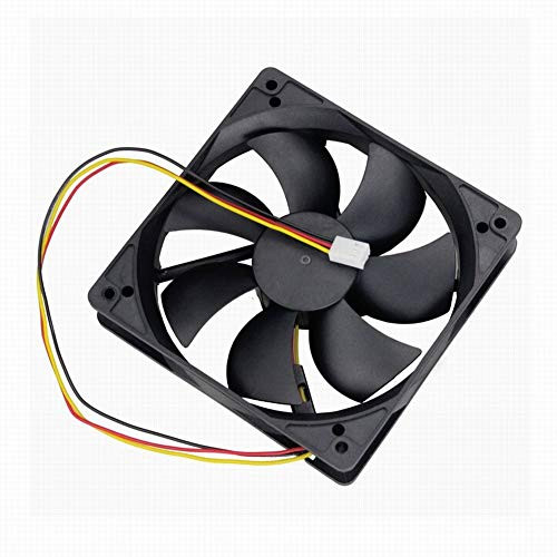GDSTIME 12V 3PIN 120mm Fan, 120x120x25mm DC Brushless CPU Cooling Fan