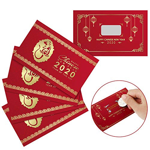 26 Pieces Happy Chinese New Year Fortune Cards 2020 Year of the Rat Scratch Off Game Cards Funny Holiday Party Game Supplies