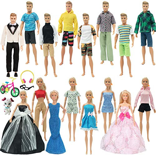 SOTOGO 31 Pieces Doll Clothes Set for 11.5 Inch Girl Boy Doll Include 16 Set Doll Groom Suit, Wedding Dress, Casual Wearing Clothes, Bicycle, Glasses, Dog, Headphone SOTOGO 31 Pieces Doll Clothes Set for 11.5 Inch Girl Boy Doll Include 16 Set Doll Groom Suit, Wedding Dress, Casual Wearing Clothes, Bicycle, Glasses, Dog, Headphone