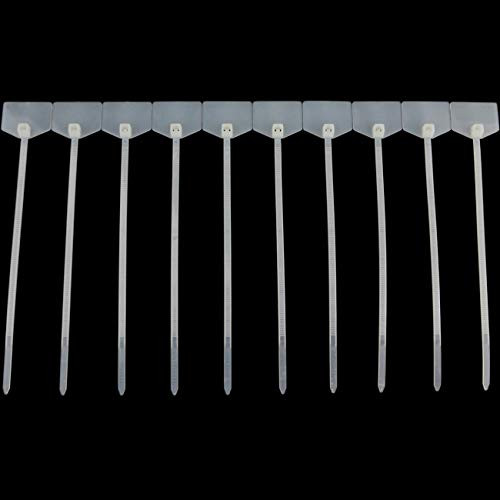 Ogrmar 100pcs Cable Label Mark Tag/Ethernet Wire Zip Ties Cable with Marking Label (White)