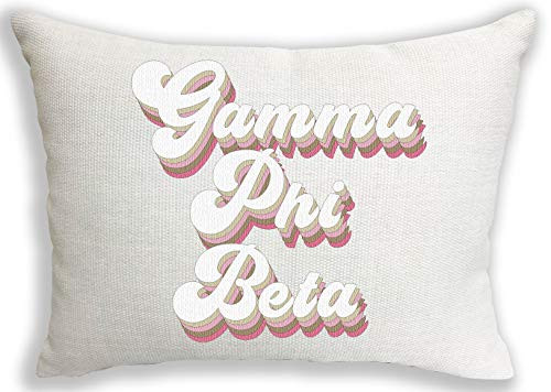 Gamma Phi Beta Sorority Retro Throw Pillow