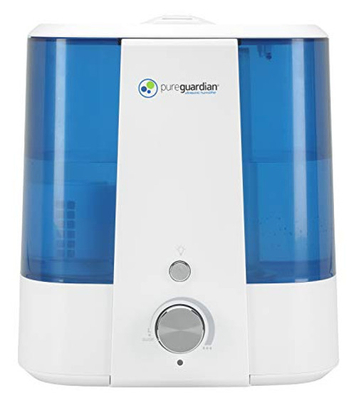 Pure Guardian H1175FL Ultrasonic Cool Mist Humidifier, 90 Hrs. Run Time, 1.5 Gal. Tank Capacity, 390 Sq. Ft. Coverage, Medium Rooms, Quiet, Filter Free, Treated Tank Resists Mold, Essential Oil Tray