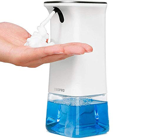 TROPRO Automatic Foam Soap Dispenser, Touchless Foaming Soap Dispenser, Hand Free Electric Wallmounted Soap Dispenser 9.5oz 280ml with Infrared Sensor Adjustable Foam for Bathroom Kitchen Countertop TROPRO Automatic Foam Soap Dispenser, Touchless Foaming Soap Dispenser, Hand Free Electric Wallmounted Soap Dispenser 9.5oz 280ml with Infrared Sensor Adjustable Foam for Bathroom Kitchen Countertop