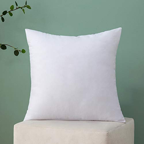 MIULEE Throw Pillow Insert Hypoallergenic Premium Pillow Stuffer Sham Square Form for Decorative Cushion Bed Couch Sofa 18x18 Inch