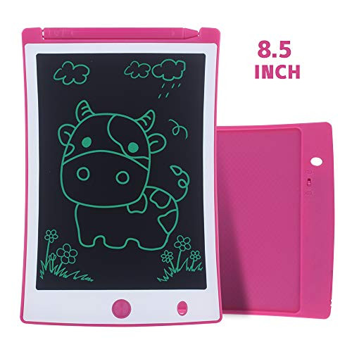 JefDiee 8.5 Inches LCD Writing Tablet Drawing Pad, Electronic Doodle Board Digital Drawing Tablet with Lock Button for Kids and Adults (Pink)