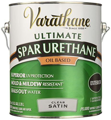 RUST-OLEUM 9331 Varathane Gallon Satin Exterior Oil Based Premium Spar Urethane