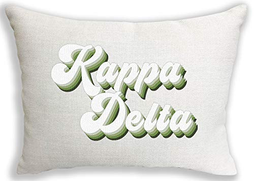 Kappa Delta Sorority Retro Throw Pillow